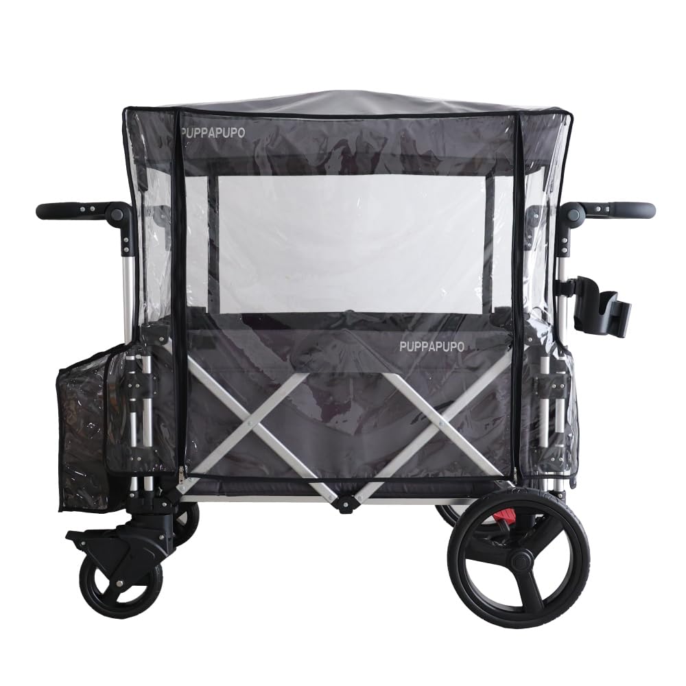 Amazon.co.jp: プッパプーポ ストローラーワゴン 2人乗り 折りたたみ可